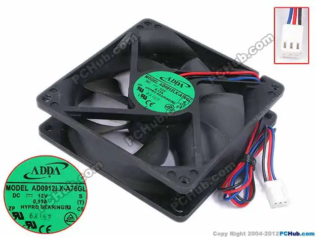 

ADDA AD0912LX-A76GL S DC 12V 0.13A 92x92x25mm Server Cooling Fan