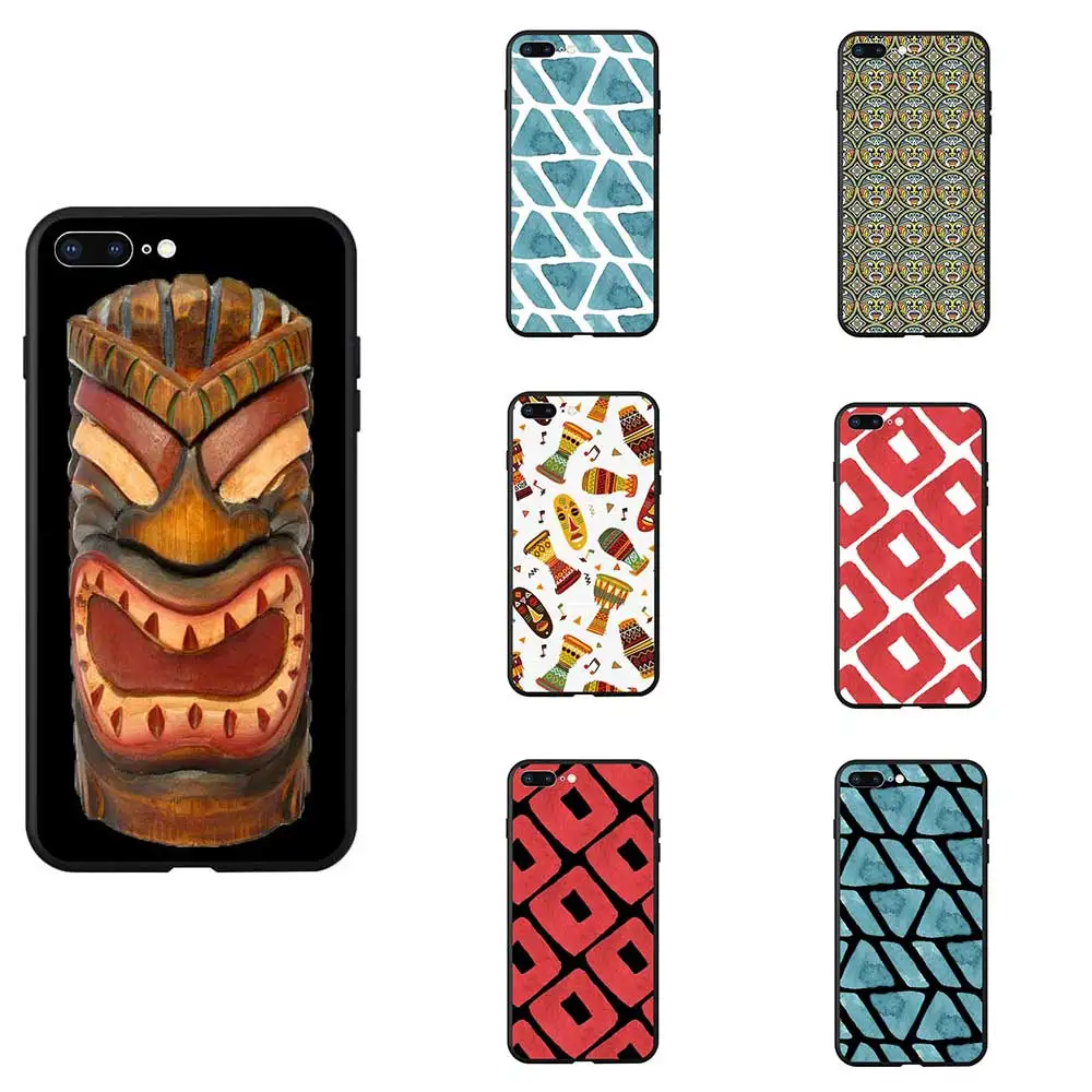 Чехлы для телефонов из ТПУ с Африканским тотемным рисунком силиконовый чехол iPhone