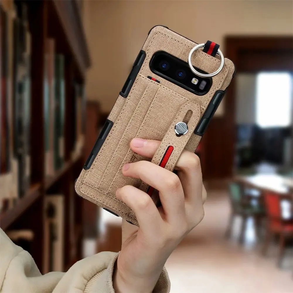 Модный тканевый чехол для телефона samsung galaxy S10 S9 S8 Note8 9 чехол со слотом для карт чехол для samsung S9 S8 Plus висячая веревка подарок