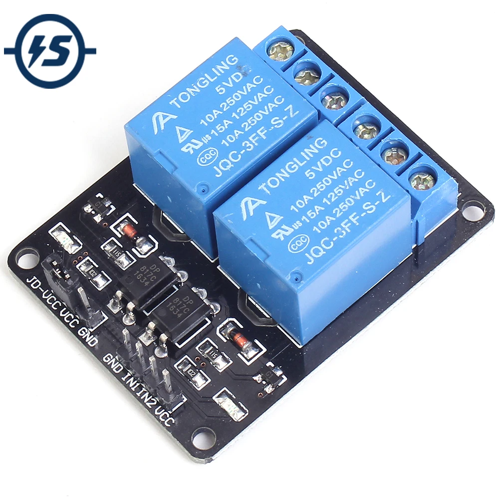 Двухканальный Модуль реле для Arduino Uno R3 Raspberry Pi плата интерфейса управления с