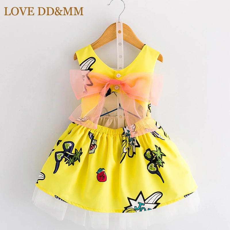 Платье для девочек LOVE DD &amp MM милое летнее платье без рукавов с рисунком граффити