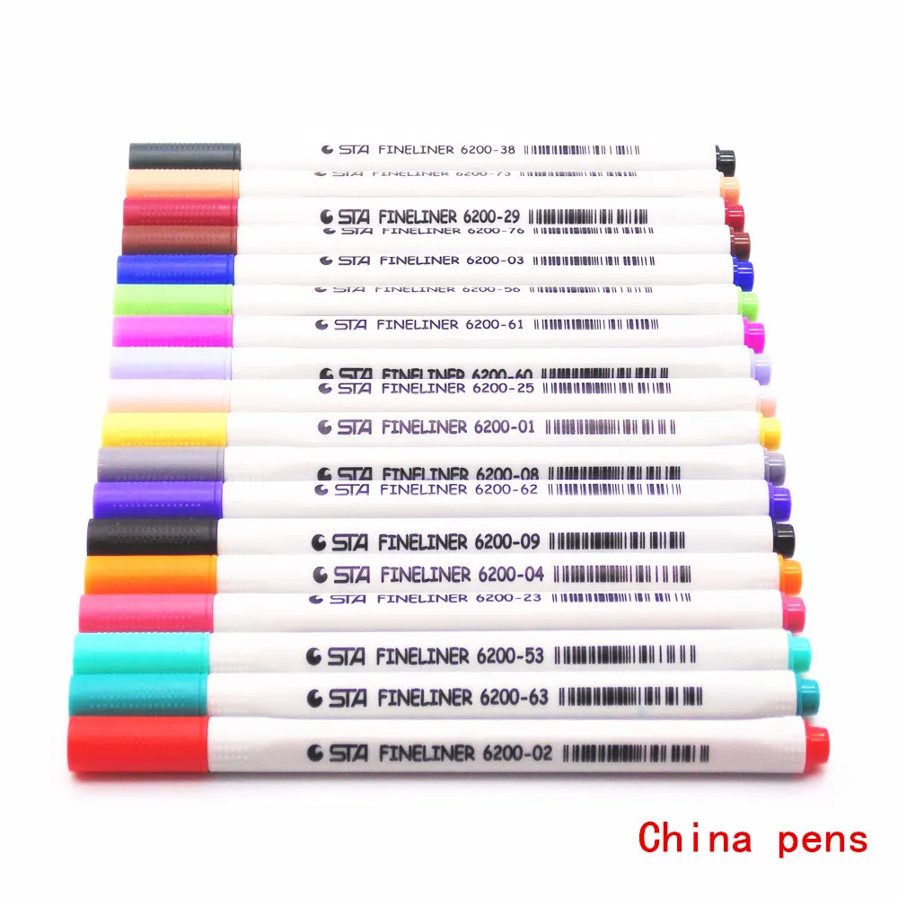 0 4 мм 18 цветов тонкие лайнеры супертонкие маркеры ручка Ассорти чернил на водной