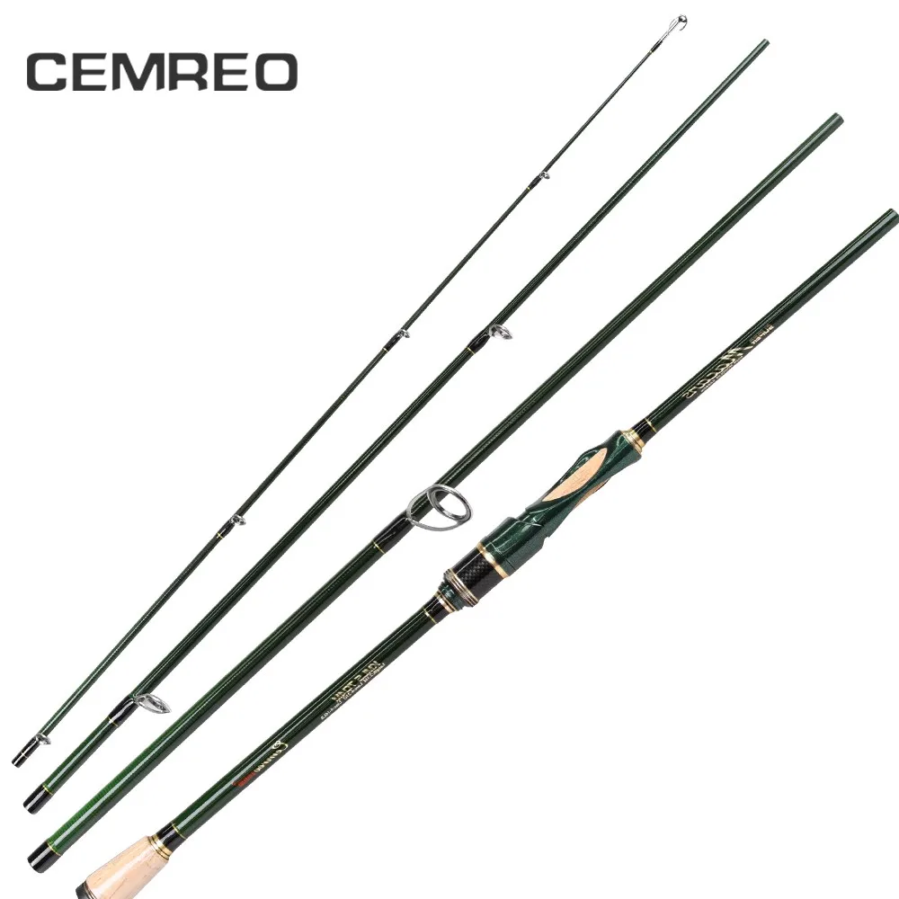 CEMREO Carbon medium action 1,8 м 2,1 М 2,4 м 3-4 секции портативная спиннинговая удочка