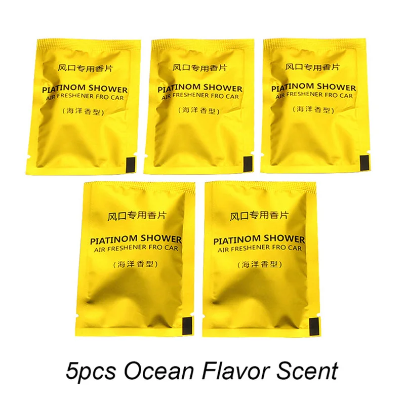 5Pc Ocean Автомобильный освежитель воздуха, джентльмен, Мягкая игрушка "поросенок", горный хрусталь, автомобильный зажим для ароматизатора, креативные автомобильные аксессуары для интерьера - Color Name: 5Pc Ocean