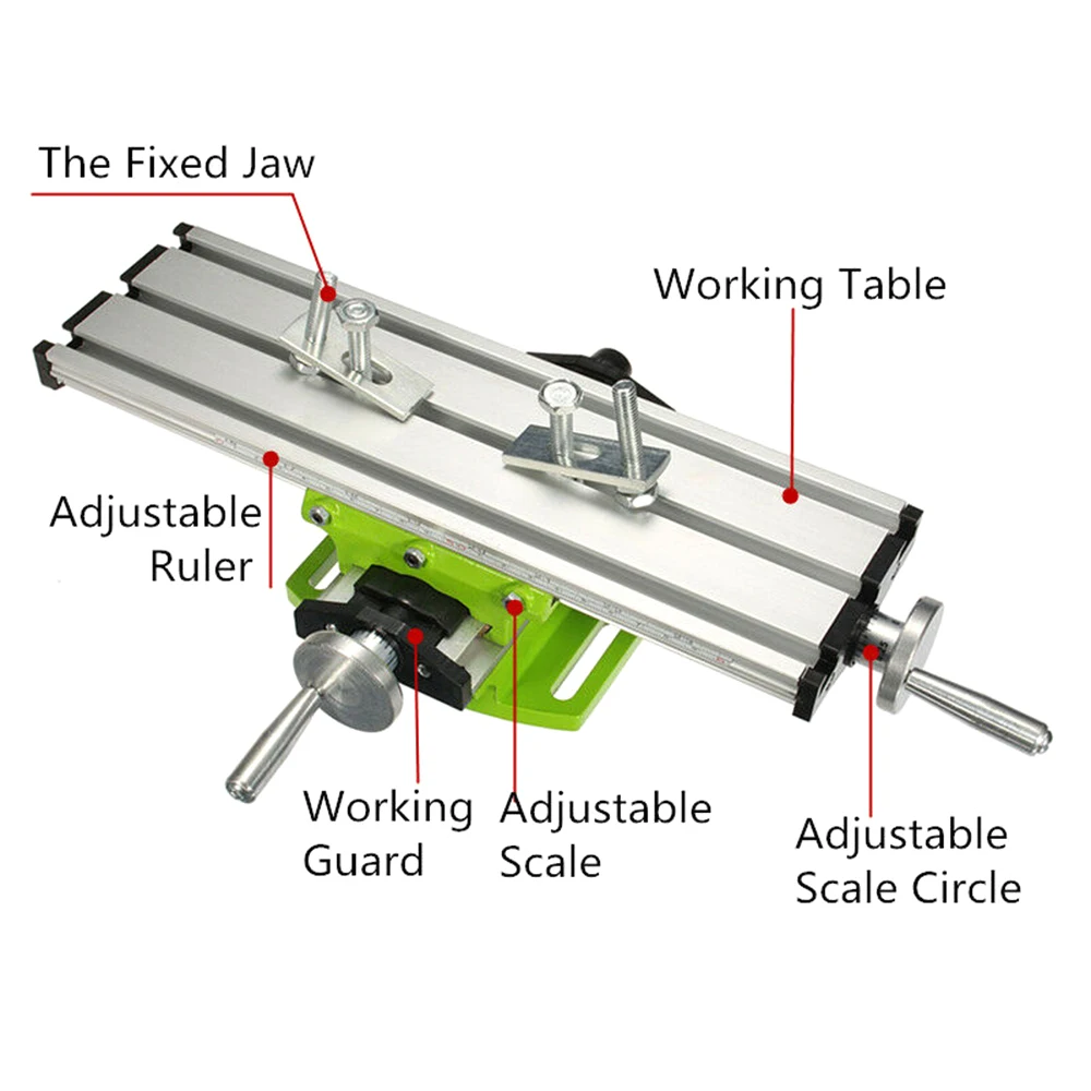 Mini Milling Machine Multi-function Bench Drill Vise Fixture X Y Axis Adjustable Feeder Work Table Wood Cutter | Инструменты