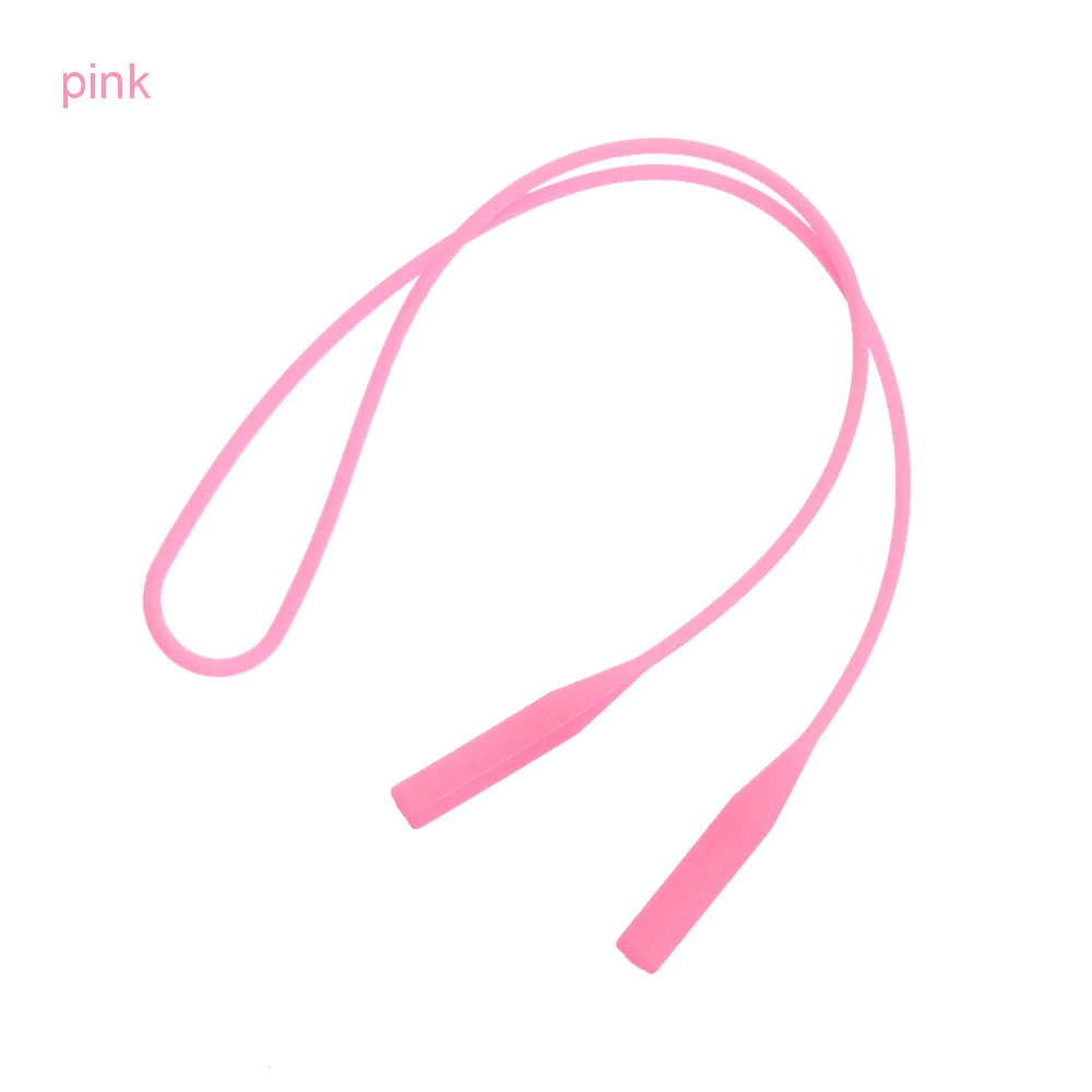 pink 1 шт. яркие цвета эластичные силиконовые очки ремни цепочка для солнцезащитных очков спортивные противоскользящие струнные очки веревки ремешок шнур держатель - Цвет: pink