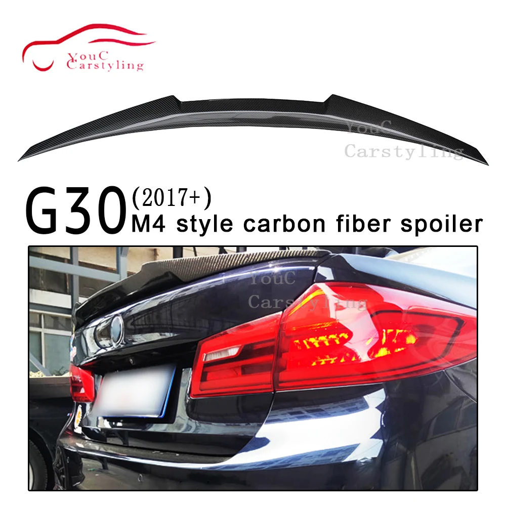 Стильный задний спойлер G30 M4 из углеродного волокна крыло для BMW 5 серии 4 дверного