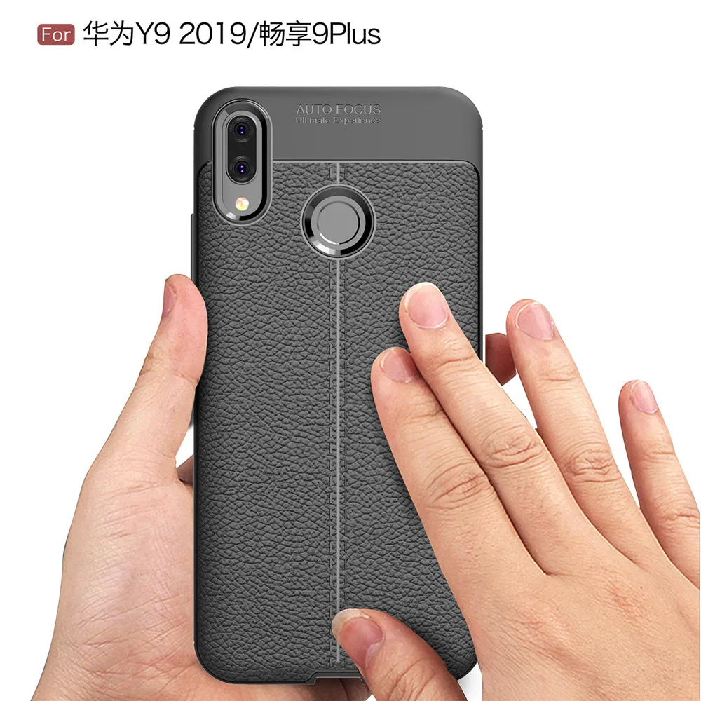 Для huawei Enjoy 8 9 Plus гибридный мягкий матовый чехол с текстурой личи чехол-Бампер для