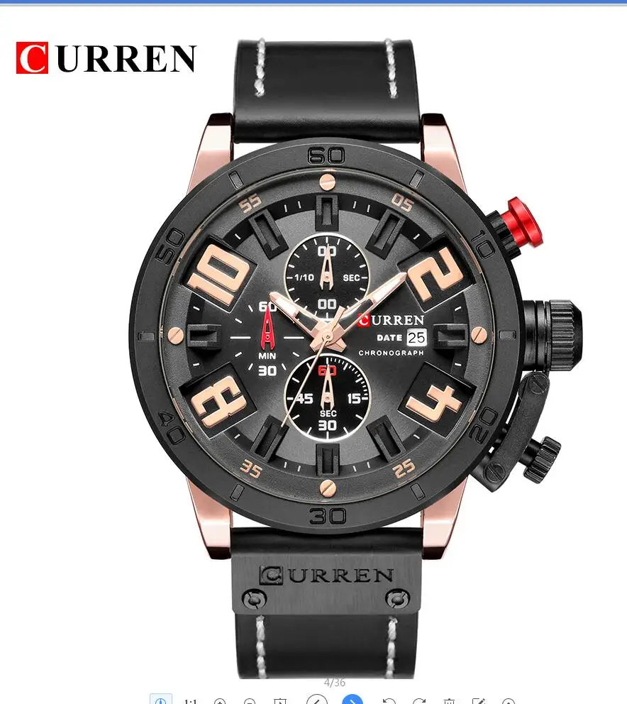Style 4 Curren часы наручные мужские часы с хронографом спортивные с кожаным ремешком военные кварцевые Curren Часы мужские армейские модные брендовые мужские часы - Цвет: Style 4