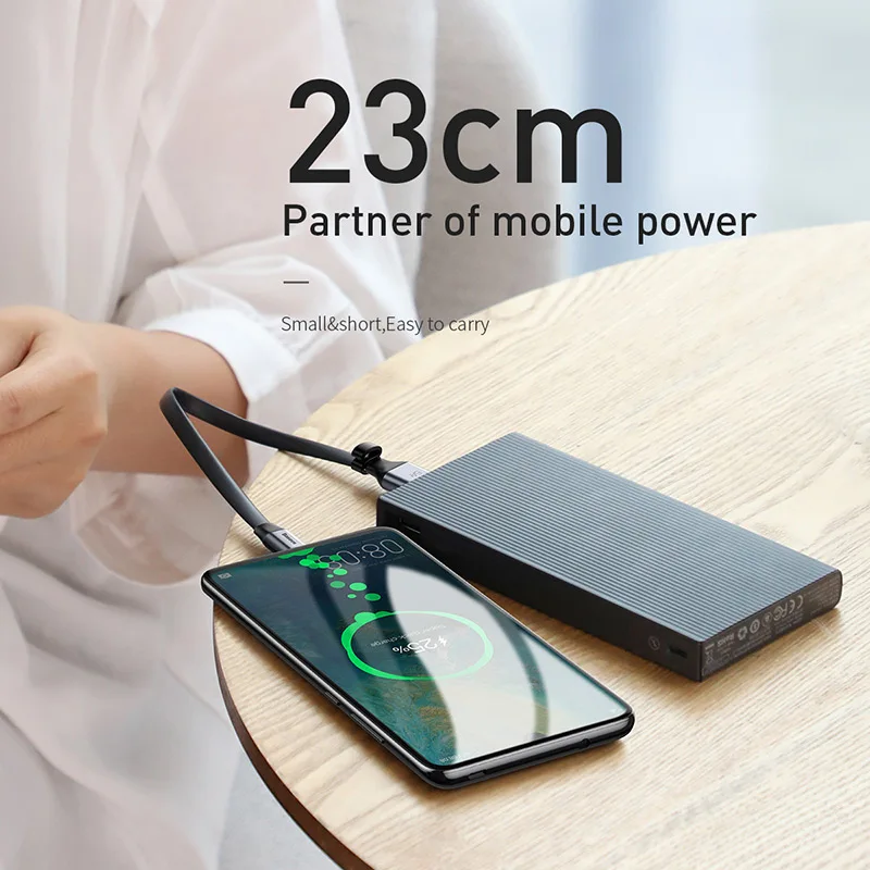 Кабель Baseus 5A USB Type C дляHuawei P30 Pro Mate 20 супер зарядный кабель портативный типа для