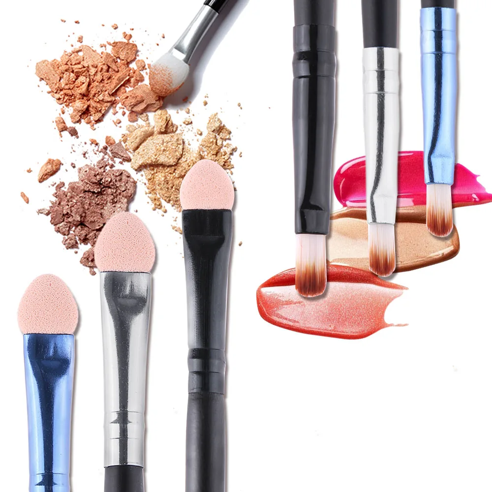 1 шт. косметические двухсторонние синтетические волосы тени для век кисти