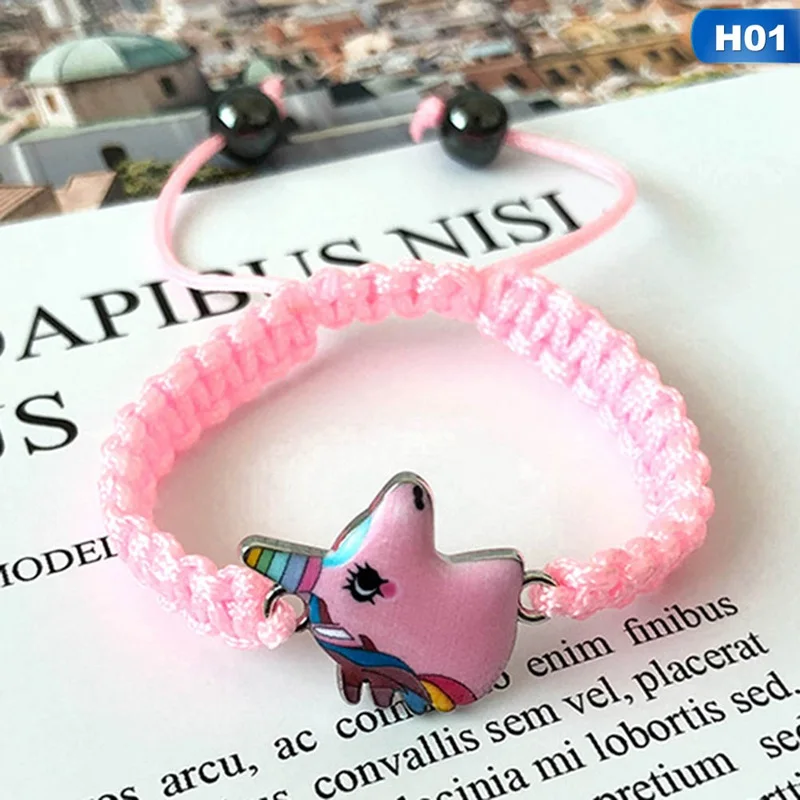 Модный детский браслет с милыми животными мультяшными единорогами для вечерние