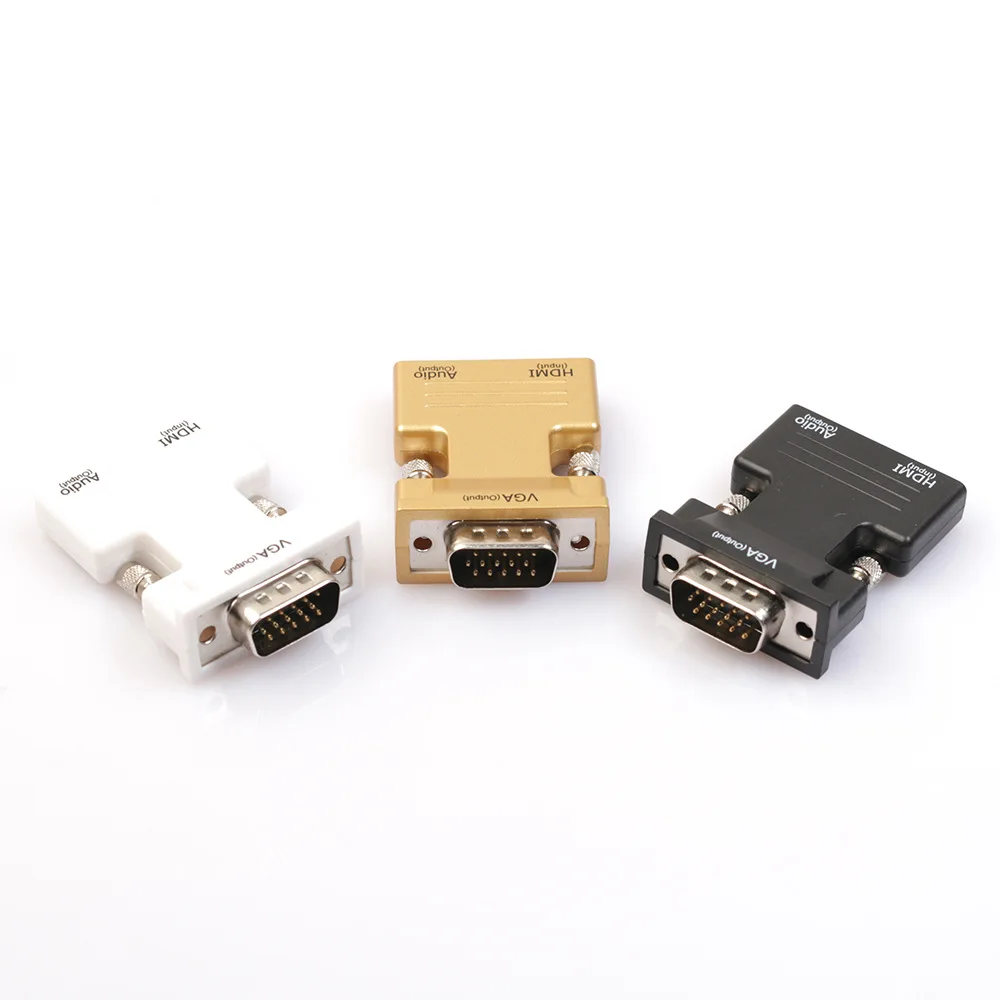 20 шт./лот HDMI Переходник VGA Мама-папа аудиоадаптер с поддержкой выхода сигнала 1080P |