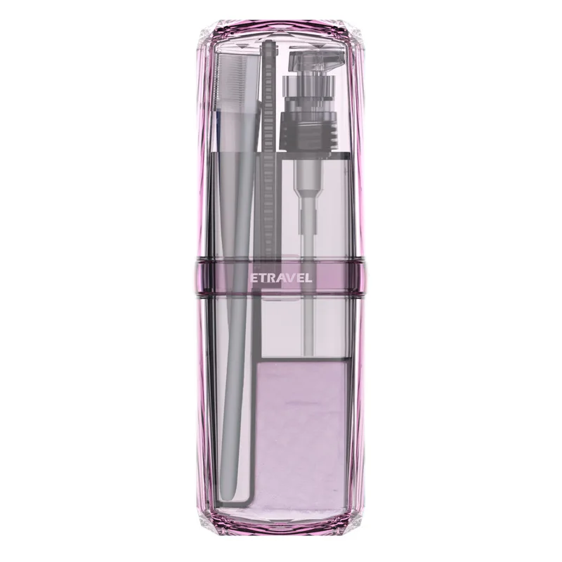 luxury-Purple Новая портативная коробка для хранения зубных щеток Набор походная зубная щетка чехол Чехол безопасность здоровье ванная комната коробка для хранения Органайзер - Цвет: luxury-Purple