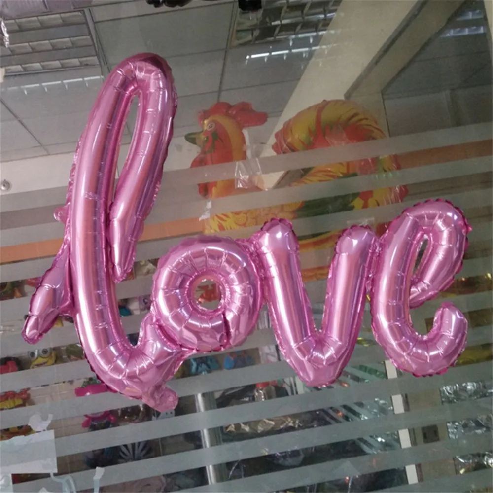 Свадебные украшения Большой лигатуры Love Фольга воздушные шары 40 дюймов буквы