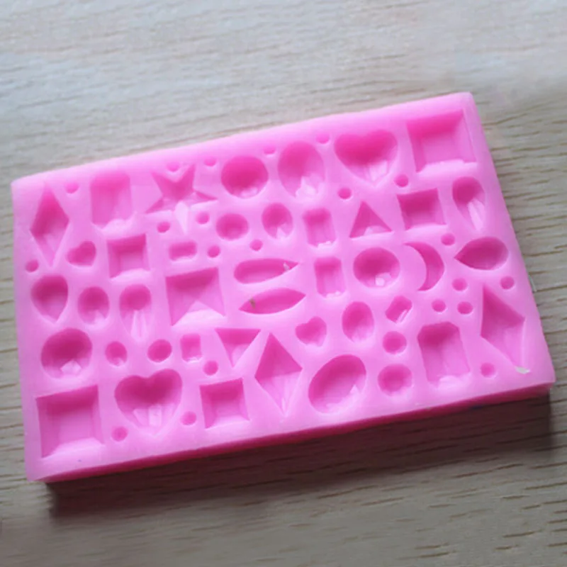 Новый 3D драгоценный камень алмаз силиконовые помадные формы для украшения торта