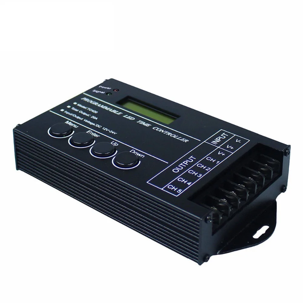 Время программируемый RGB светодиодный контроллер Диммер TC420 DC12V/24 V 5 общего канала Выход 20A общий анод программируемый