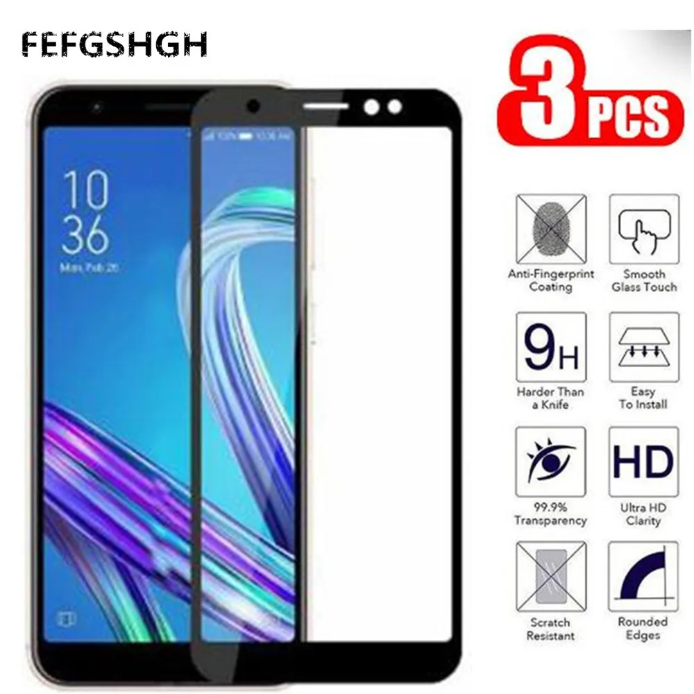 Закаленное стекло для ASUS ZenFone Max Pro полная защита экрана M1 ZB602KL ZB555KL|Защитные стёкла