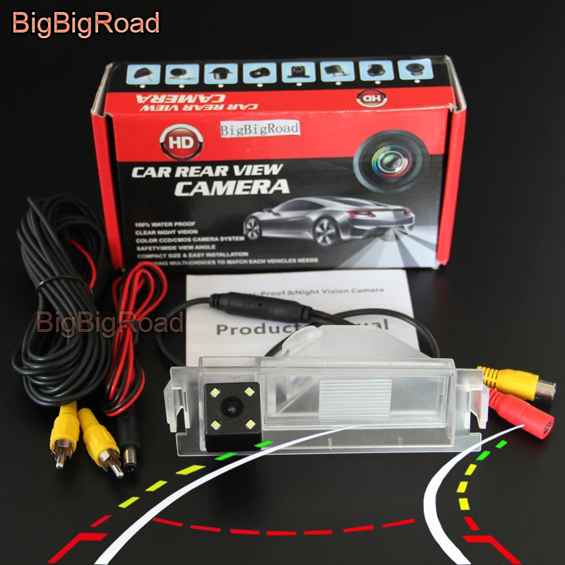 

BigBigRoad Car Intelligent Dynamic Track Rear View Camera Backup Reversing Camera For KIA Spectra K3 Cerato Forte Coupe Shuma