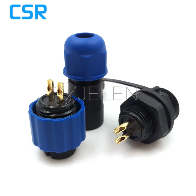 Водонепроницаемый 2 контактный разъем 13 мм SD13 разъемы питания кабельные