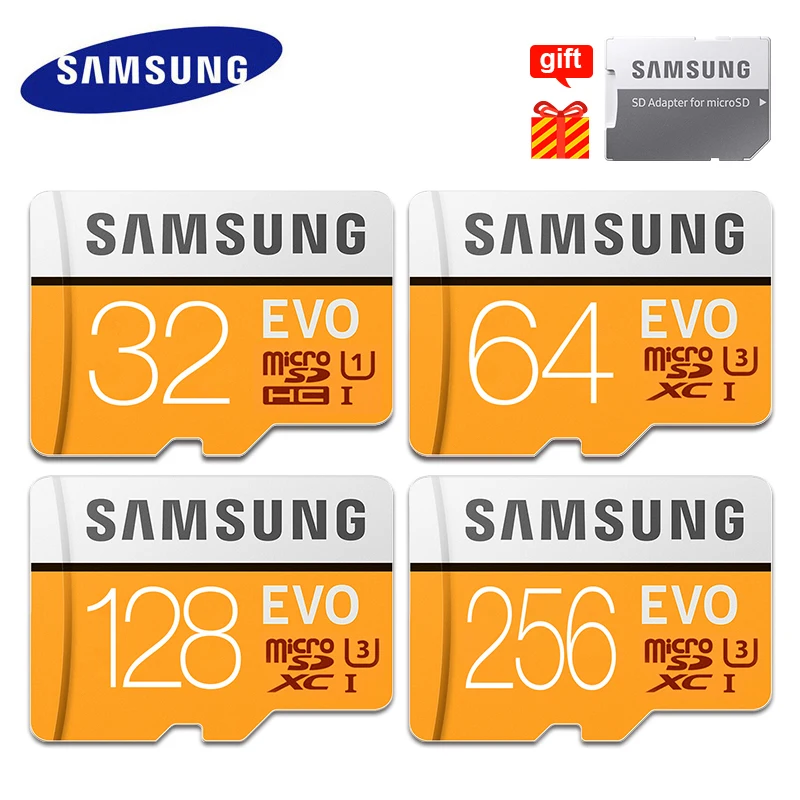 Карта памяти samsung EVO UHS-3, 256 ГБ, 128 ГБ, 64 ГБ, карта Micro sd, 32 ГБ, класс 10, U1, флеш-карта TF, карта памяти Microsd, sd-карта s