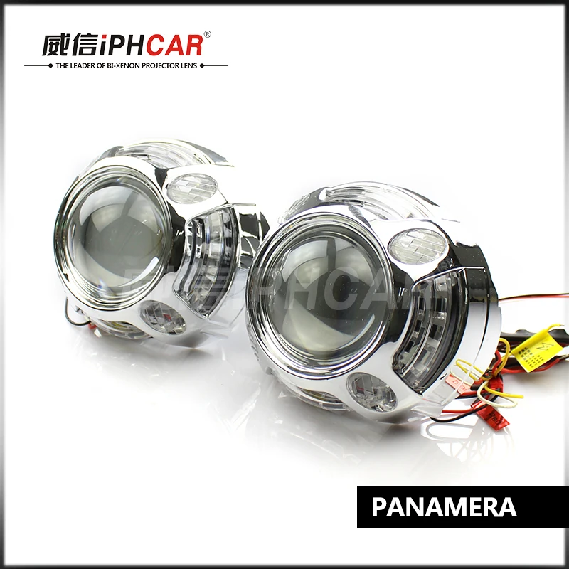 IPHCAR Стайлинг автомобиля LHD/RHD Hid линзы проектора bi xenon с красными ангельскими