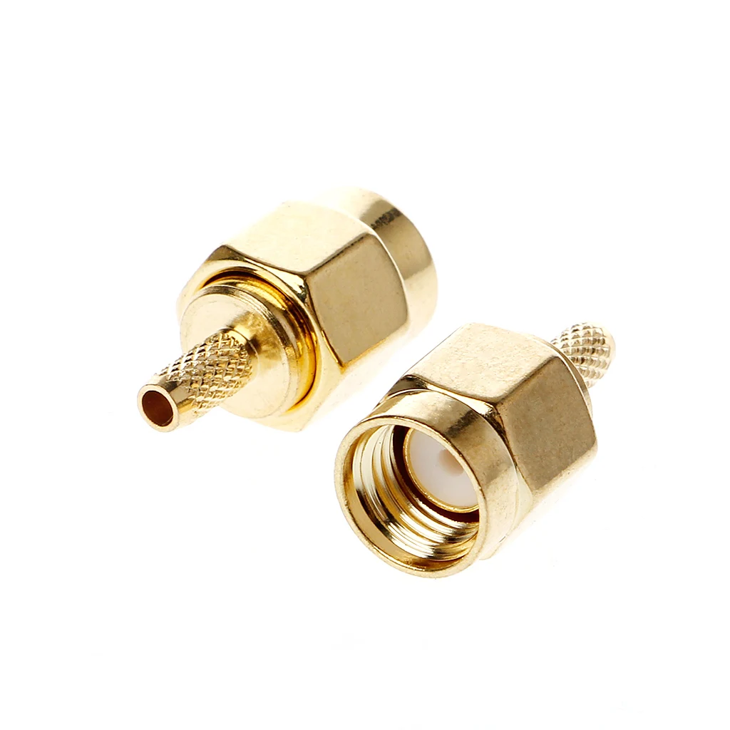 

10Pcs SMA Male Plug Crimp RG174 RG316 LMR100 Cable RF Connector