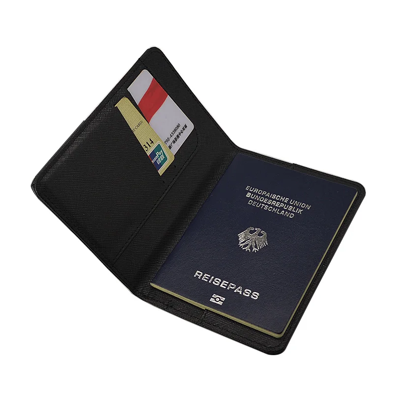 Черная Обложка для паспорта чехол из искусственной кожи паспортов мужской