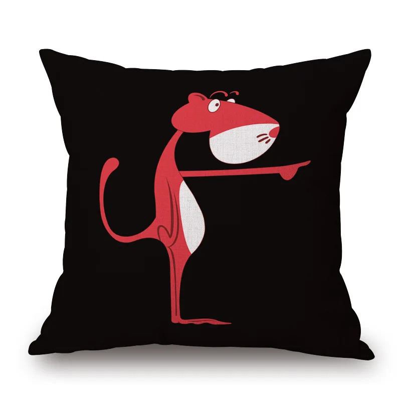 Животные из мультфильмов лиса Медведь обезьяна кошка с односторонней печатью