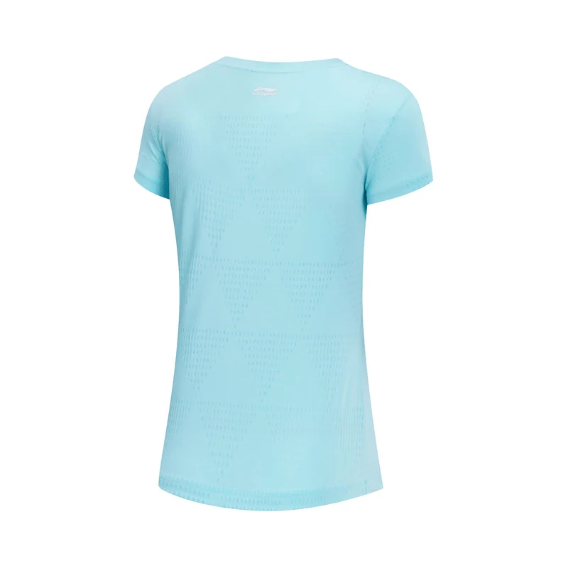 Женская футболка Li Ning облегающая из 50% хлопка с подкладкой полиэстера Спортивная
