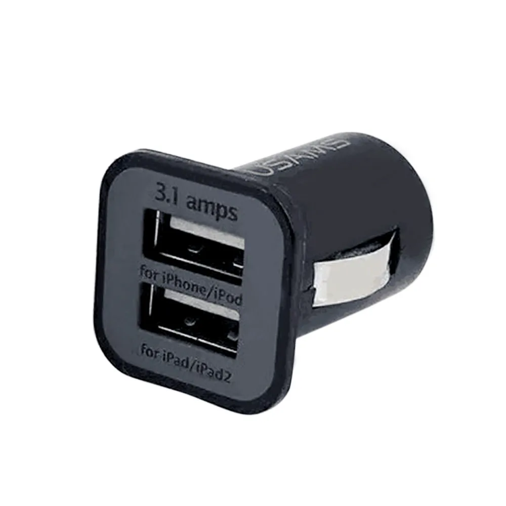 Двойной USB Автомобильное зарядное устройство адаптер 3.1A Мини мобильный телефон