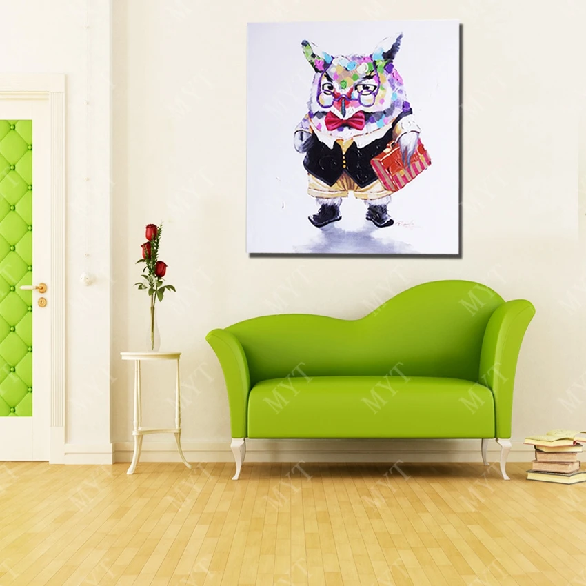 Абстрактные животные мультфильм холст картины маслом дешевая цена ткань