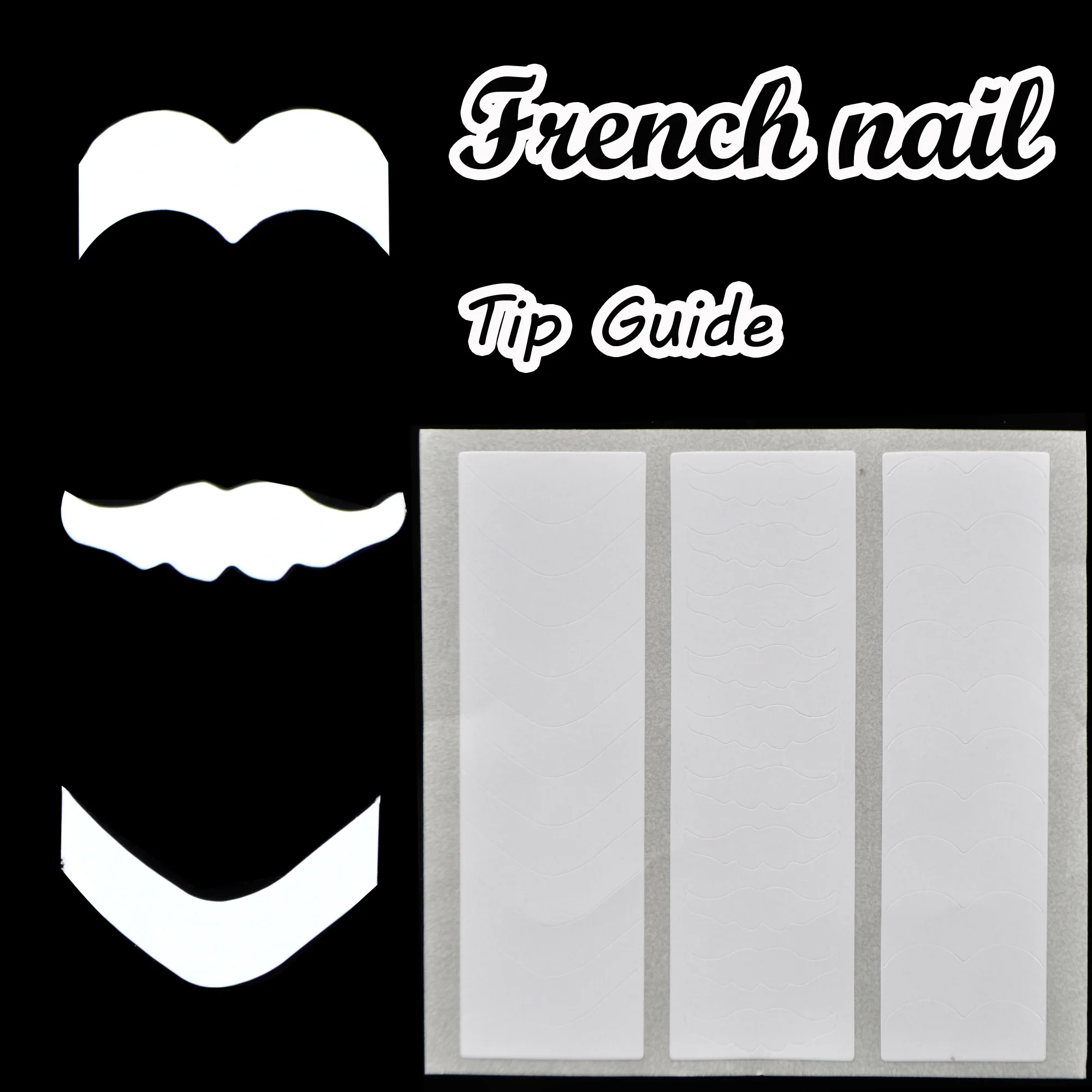 2 листа/Лот Новая книга форма ногтей Смайл линия Форма Клей французский ногти