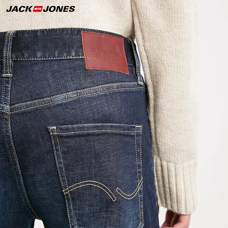 Новые Брендовые мужские джинсы Jack Jones хлопковые однотонные Прямые повседневные
