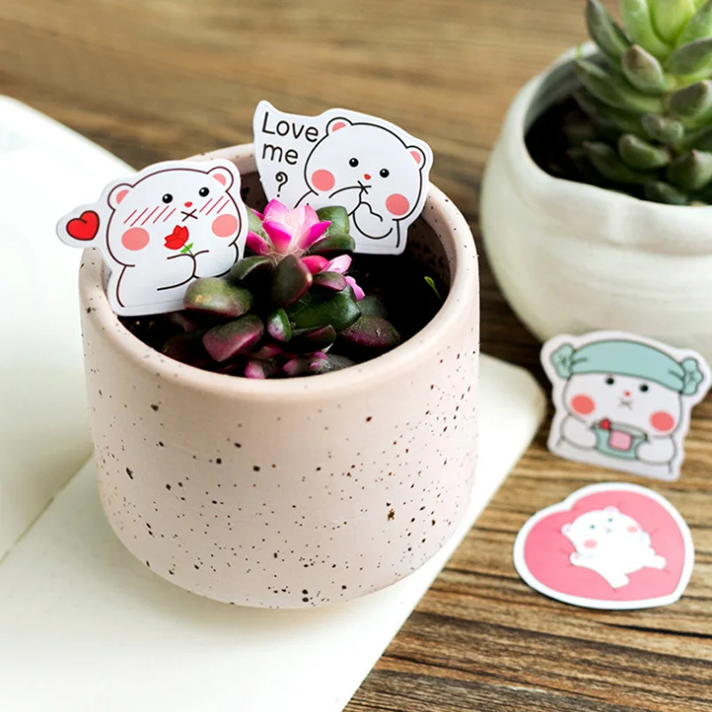 45 шт./кор. милые Мультяшные животные бумажные наклейки украшения diy Дневник