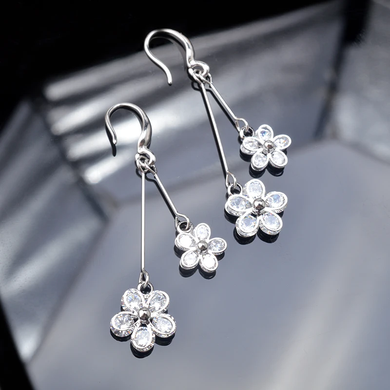 Женские длинные серьги MZC с серебряным покрытием женские Украшения