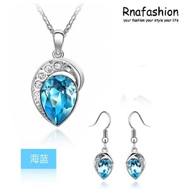 Комплект из колье и серёг с австрийским кристаллом|necklace earring|crystal setaustria crystal |