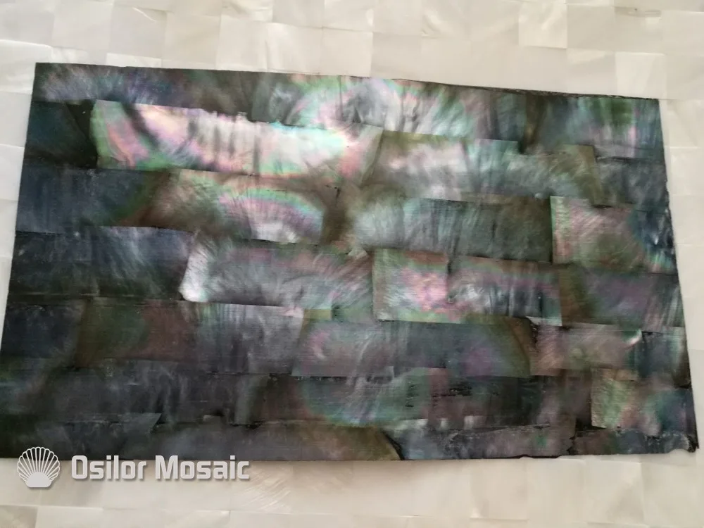 

AAA grade brick pattern black mother of pearl shell laminate for musical instrument and furniture inlay