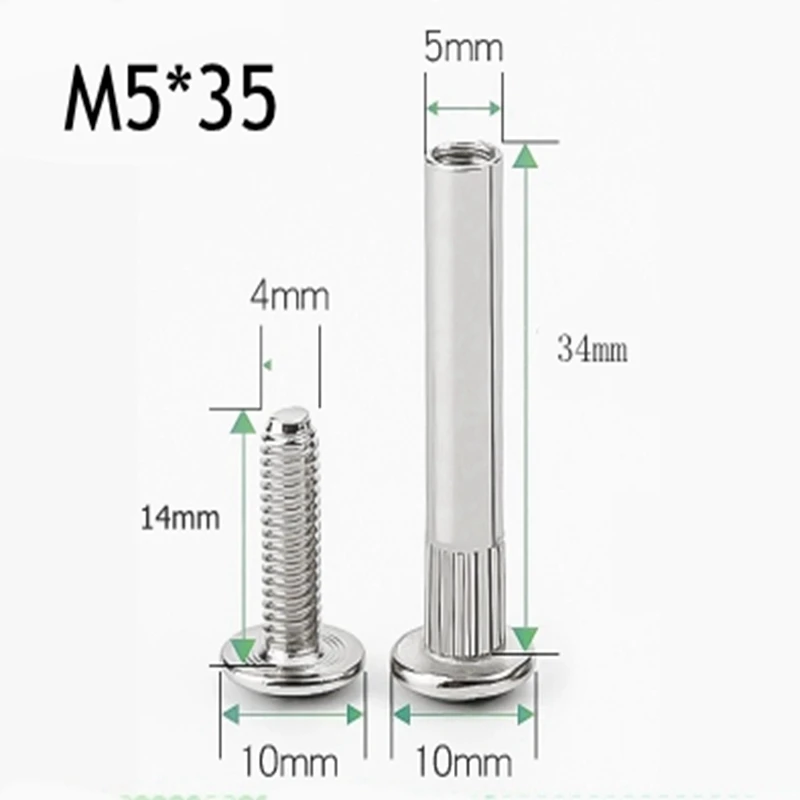 10 шт./лот пара шнеков с крестообразным соединением для стыковых гайка Женский