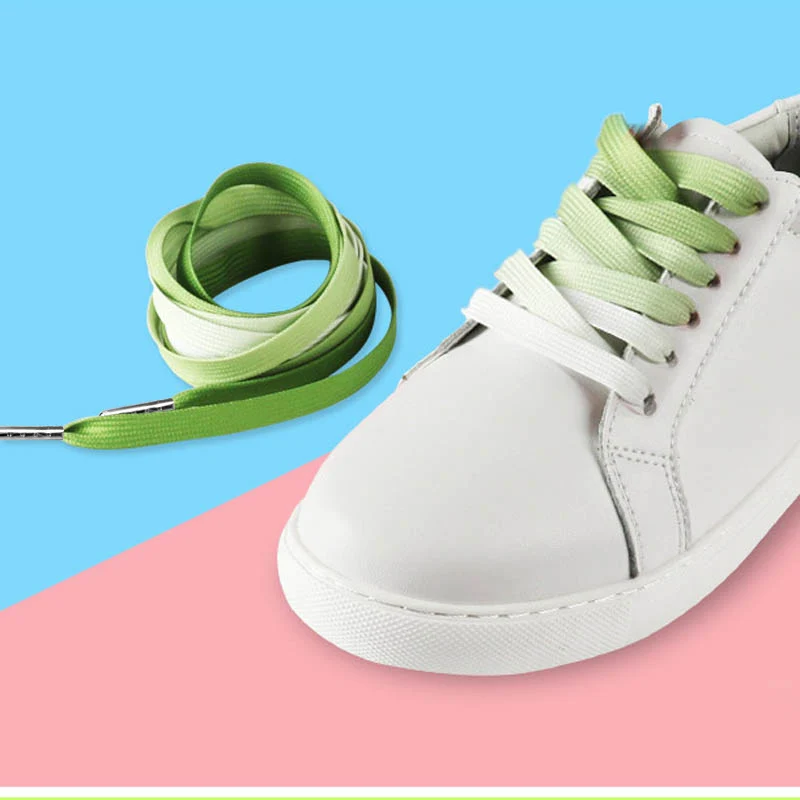 

1Pair Heel Caramel Color Gradient Changes Colors Shoelaces Party Camping Laces Canvas String Grows Canvas High-grade Metal Head