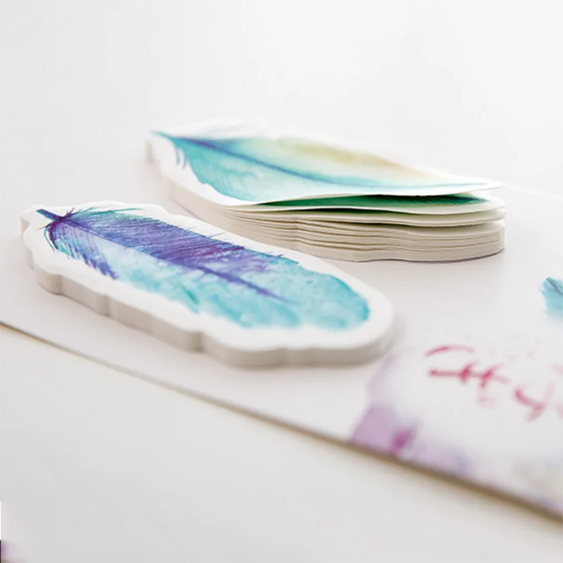 30 шт. в форме пера клейкая бумага для заметок блокнот Сделай Сам Скрапбукинг