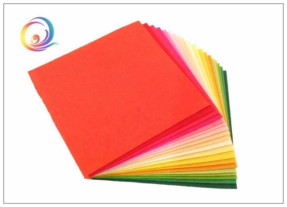 40pcs15x15cm нетканый Войлок 1 мм Толщина полиэфирная ткань войлоки домашнего украшения узорчатый набор для шитья кукол ремесла
