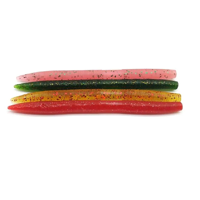 5pcs/lot 14cm 8g Soft Lure Artificial Fishing EarthWorm Baits Bionic noodle shape Worms Swimbaits Jig Head | Спорт и развлечения