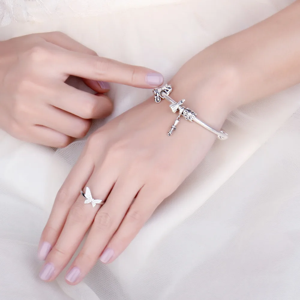 JewelryPalace Винтаж 925 пробы серебро подвеска &quotмотоцикл&quot Бусы Fit Браслеты для Для