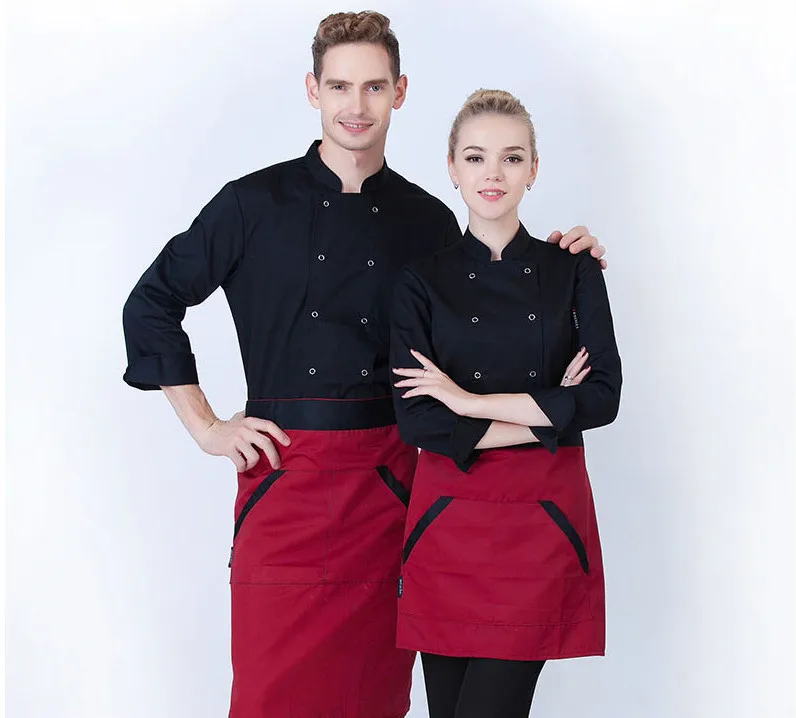Женская форма шеф повара с длинным рукавом для ресторана и пятизвездочного отеля