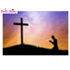 5D сделай сам, круглая Алмазная мозаика с изображением Иисуса Христа, роспись из страз, христианский крест