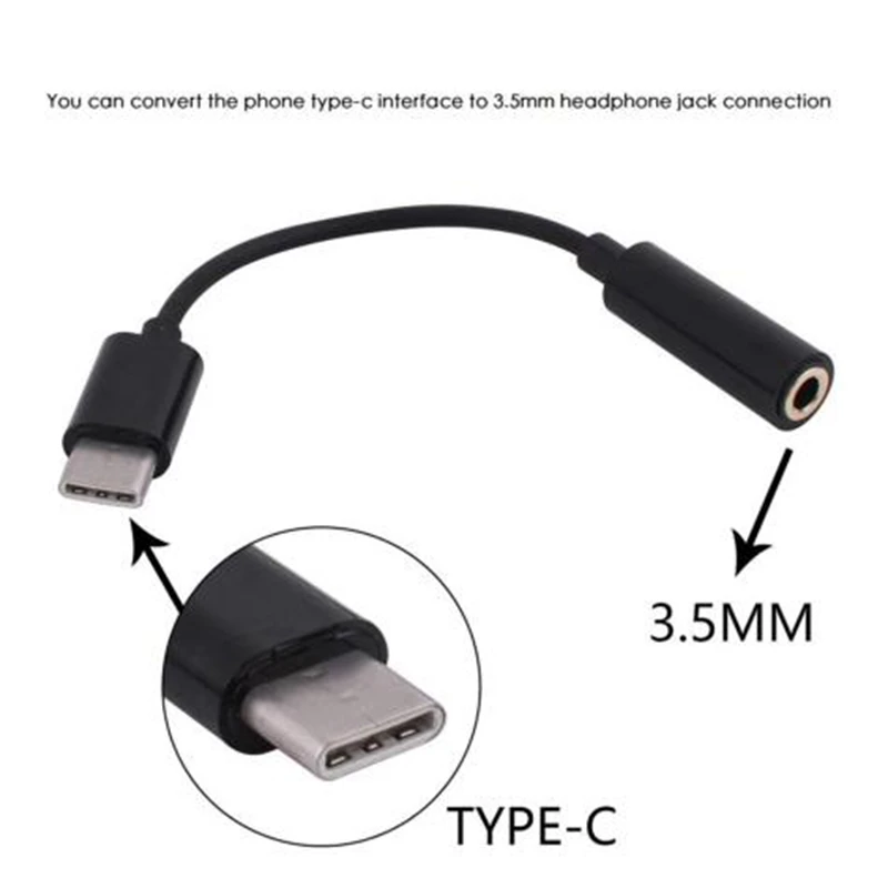 100 шт usb type-C до 3,5 мм разъем для наушников AUX аудио кабель адаптер для samsung LG Nexus Oneplus Nokia Xiaomi huawei