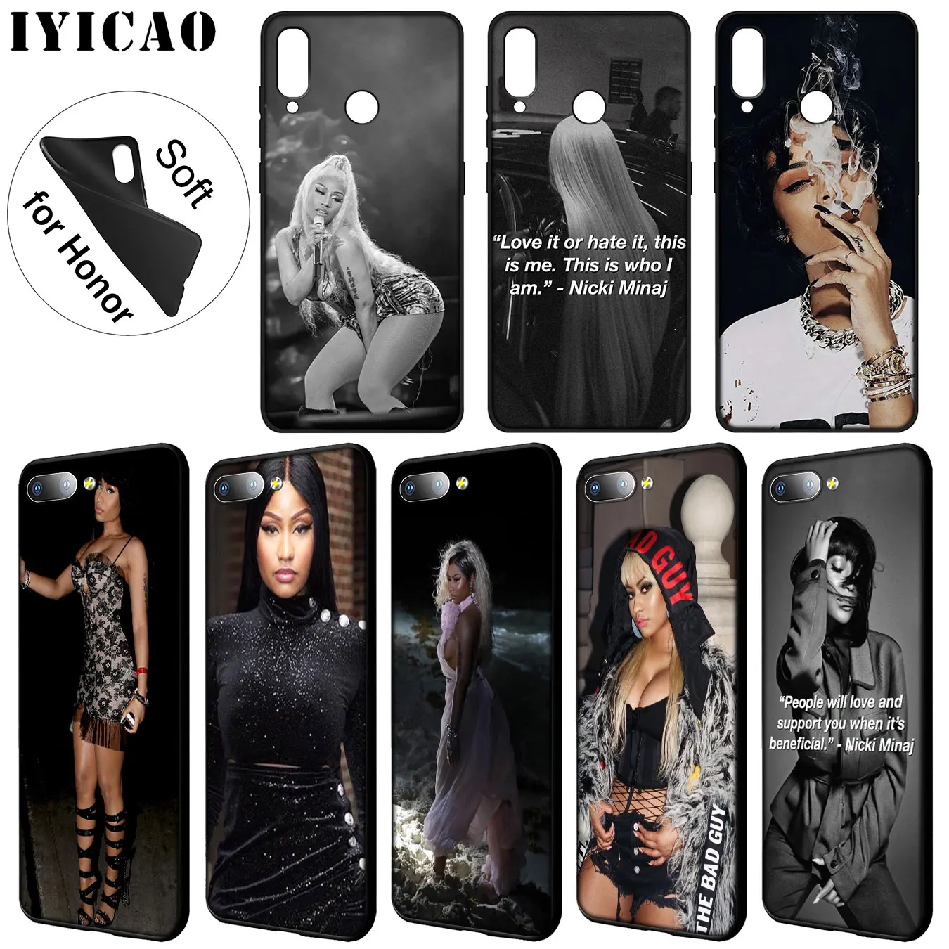 IYICAO Nicki Minaj оригинальный мягкий силиконовый чехол для телефона Huawei Y9 Y7 Y6 Prime 2019 Honor