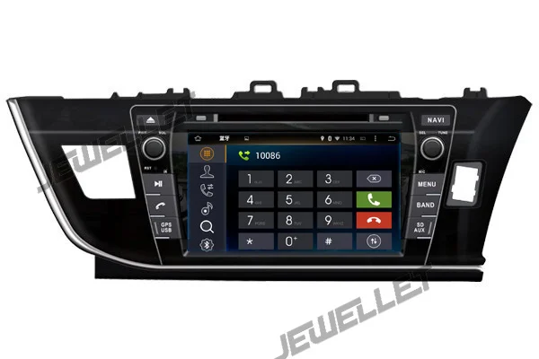 Восьмиядерный IPS экран Android 10 автомобильный DVD GPS радио навигация для Toyota Corolla 2014-2016