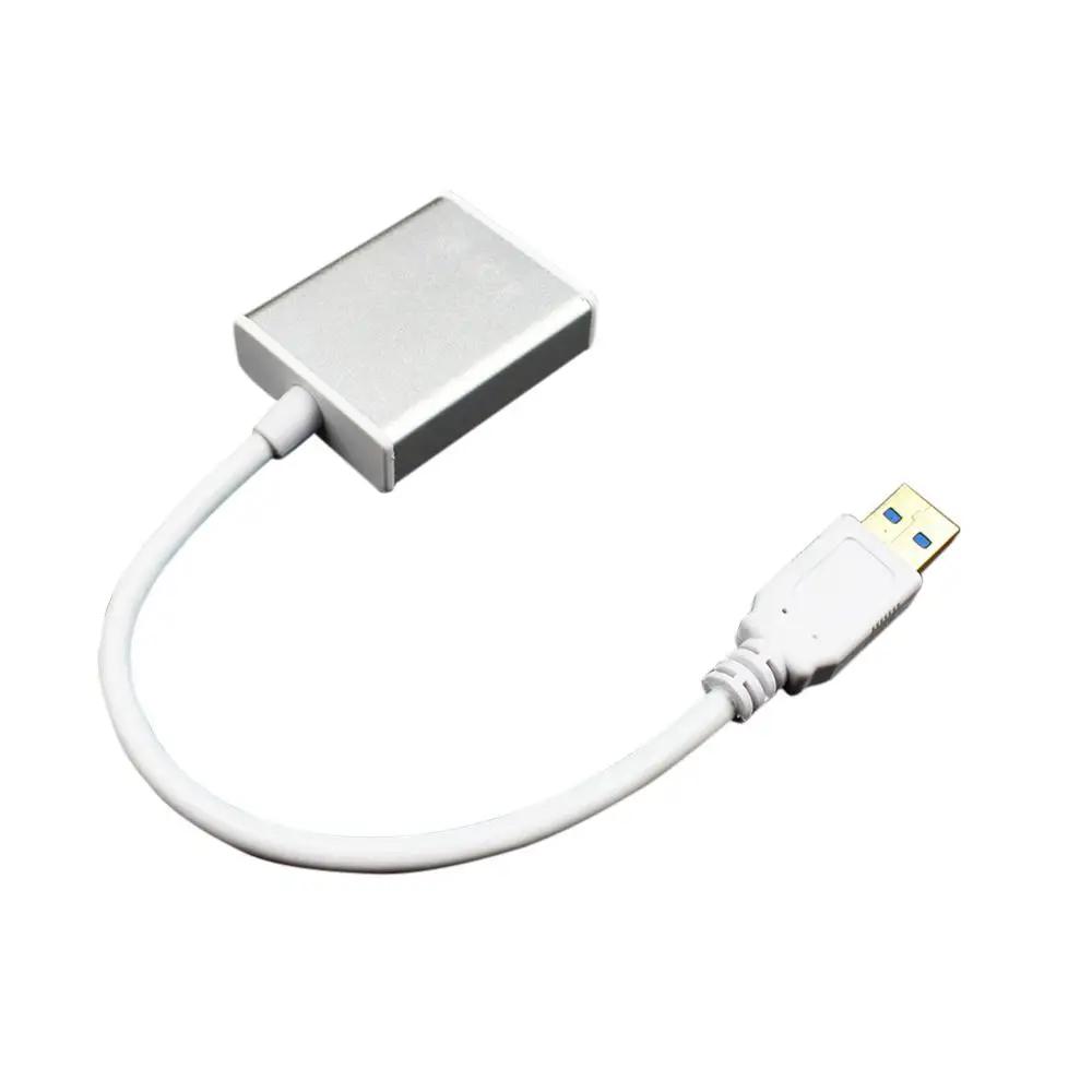 Белый USB 3,0 к HDMI кабель конвертер дисплей графический адаптер HD 1080P для ПК HDTV lcd - Цвет: Белый